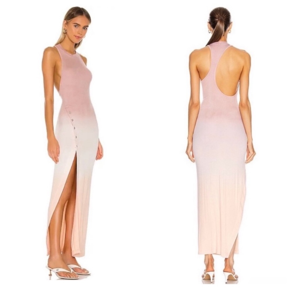 Alix NYC Beekman Rosewood Peach Ombré Maxi Sleeveless Dress Size large